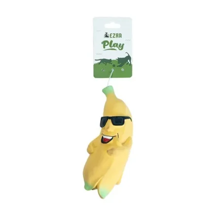 Ezra Play Banana Latex Squeaky Dog Toy