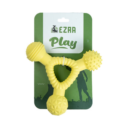 Ezra Play Rubber Dumbell Dog Chew Toy