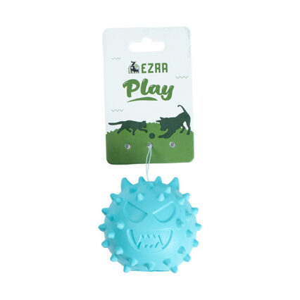 Ezra Play Refillable Devil Emoji Rubber Ball Pet Toy