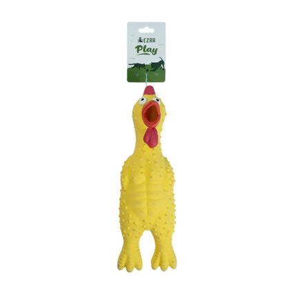 Ezra Play Latex Squeaky Chicken Pet Toy