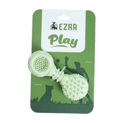 Ezra Play Rubber Spiky Dumbbell Dog Chew Toy