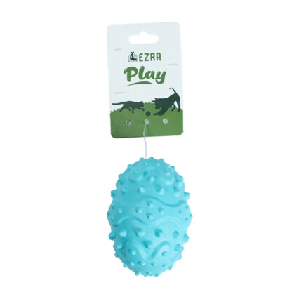 Ezra Play Rubber Spiky Rugby Dog Chew Toy