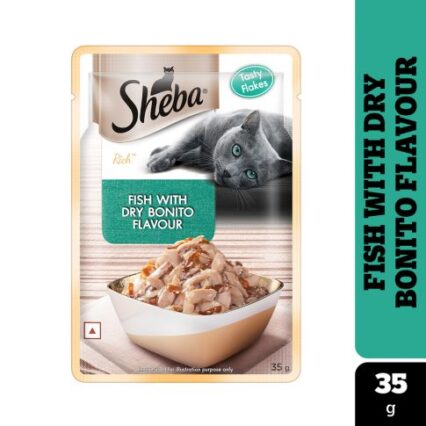 Sheba Rich Fish with Dry Bonito Flake Premium Wet Cat Food