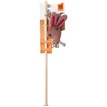 Barkbutler x Fofos Cat Stick Toy Bunny Interactive Cat Teaser Toy