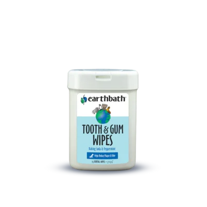 EarthBath Tooth & Gum Wipes for Dogs and Cats