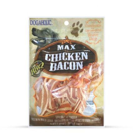 Dogaholic Max BBQ Chicken Bacon Strips Dog Meaty Treat