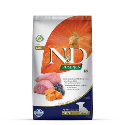 Farmina N&D Grain Free Pumpkin Lamb & Blueberry Mini Breed Puppy Dry Dog Food