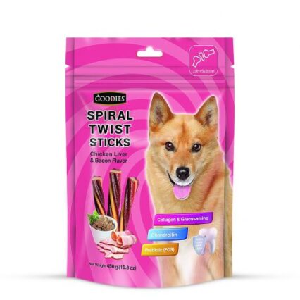 Goodies Spiral Twist Sticks Chicken Liver & Bacon Flavour Dog Dental Treat