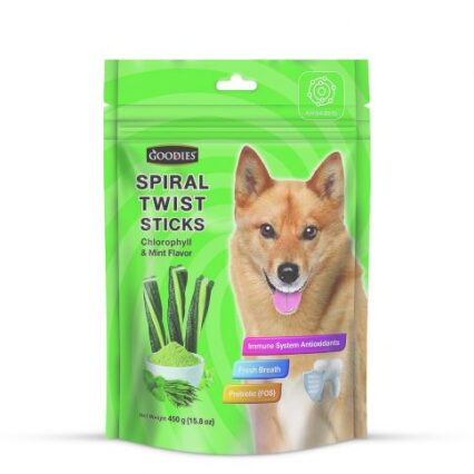 Goodies Spiral Twist Sticks Chlorophyll & Mint Flavour Dog Dental Treat
