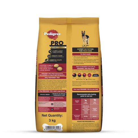 Pedigree PRO Expert Nutrition Active Adult Large Breed Dry Dog Food (18 Months Onwards) - Image 2