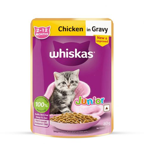 Whiskas Kitten (2-12 months) Chicken in Gravy Wet Food