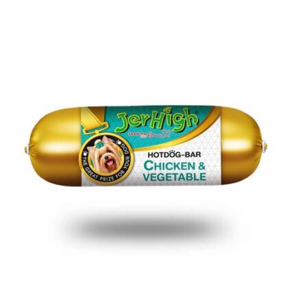 JerHigh Hotdog-Bar Chicken and Vegetable Dog Meaty Treat